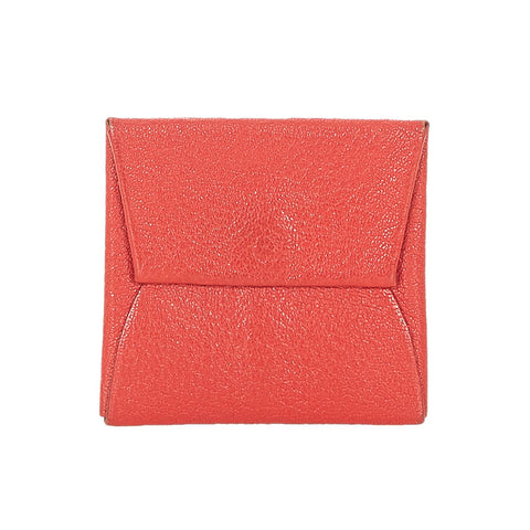 エルメス バスティア レッド ヴォーエプソン コインケース レディース HERMES T刻印 【中古】