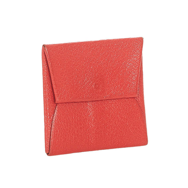 エルメス バスティア レッド ヴォーエプソン コインケース レディース HERMES T刻印 【中古】