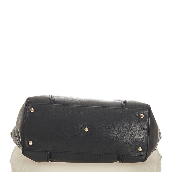 グッチ マラケシュ タッセル フリンジ 257023 ブラック レザー トートバッグ レディース GUCCI 【中古】