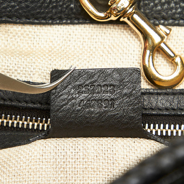 グッチ マラケシュ タッセル フリンジ 257023 ブラック レザー トートバッグ レディース GUCCI 【中古】