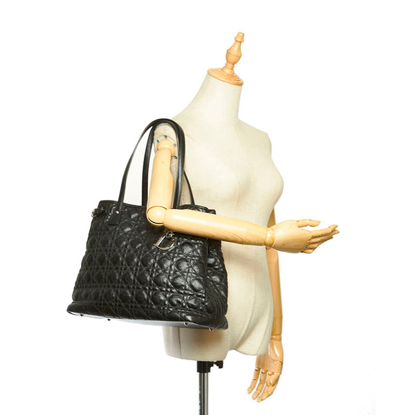 クリスチャンディオール パナレア ブラック PVC レザー トートバッグ レディース Christian Dior 【中古】