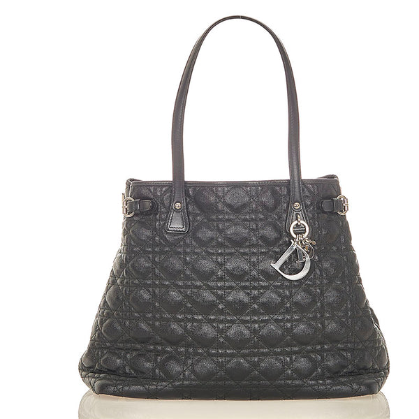 クリスチャンディオール パナレア ブラック PVC レザー トートバッグ レディース Christian Dior 【中古】