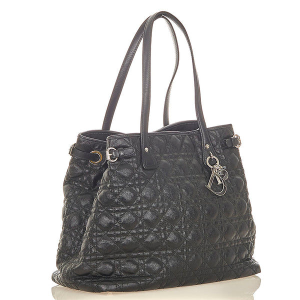 クリスチャンディオール パナレア ブラック PVC レザー トートバッグ レディース Christian Dior 【中古】