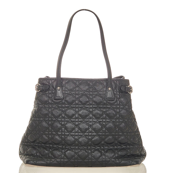 クリスチャンディオール パナレア ブラック PVC レザー トートバッグ レディース Christian Dior 【中古】