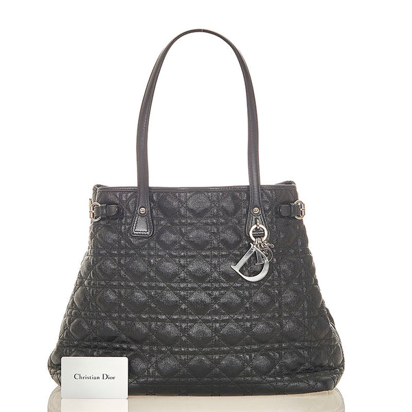 クリスチャンディオール パナレア ブラック PVC レザー トートバッグ レディース Christian Dior 【中古】
