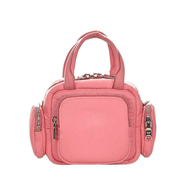 プラダ カーゴ 1BB061 ピンク ナイロン レザー ハンドバッグ ショルダーバッグ 2WAY レディース PRADA 【中古】