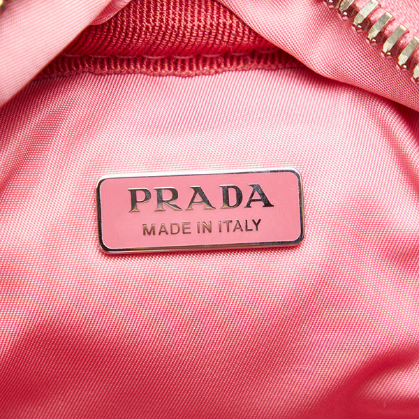プラダ カーゴ 1BB061 ピンク ナイロン レザー ハンドバッグ ショルダーバッグ 2WAY レディース PRADA 【中古】
