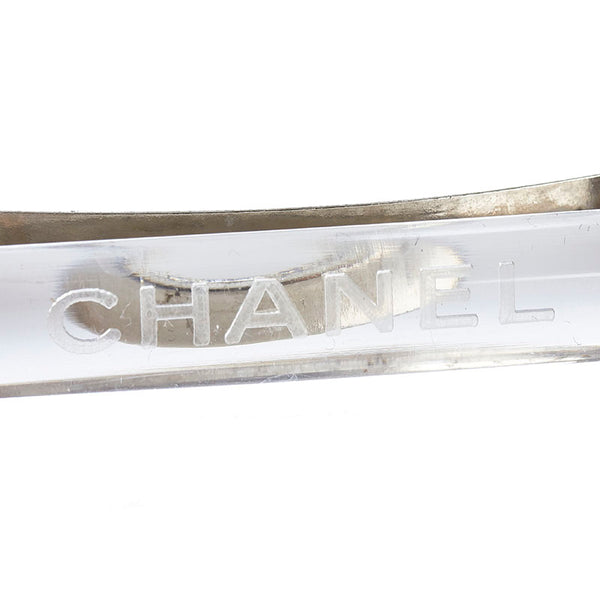 シャネル シルバー クリア プラスチック バレッタ レディース CHANEL 【中古】