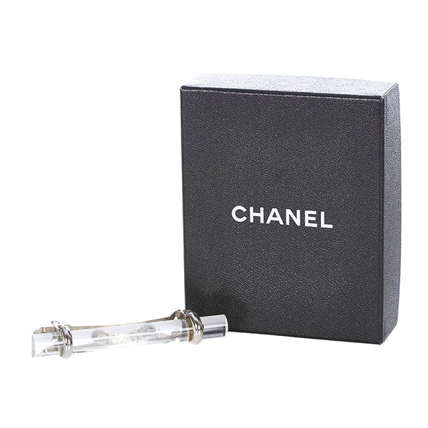 シャネル シルバー クリア プラスチック バレッタ レディース CHANEL 【中古】