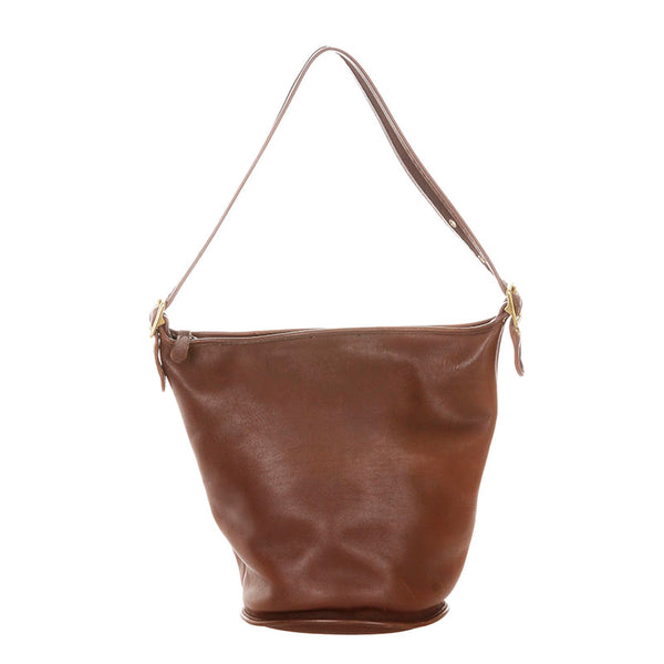 コーチ 9085 ブラウン レザー ショルダーバッグ レディース COACH 【中古】