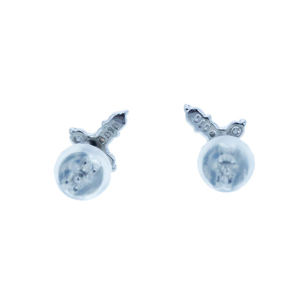 Pt900 プラチナ ダイヤ0.10ct×2 クロスモチーフ ピアス レディース 【中古】