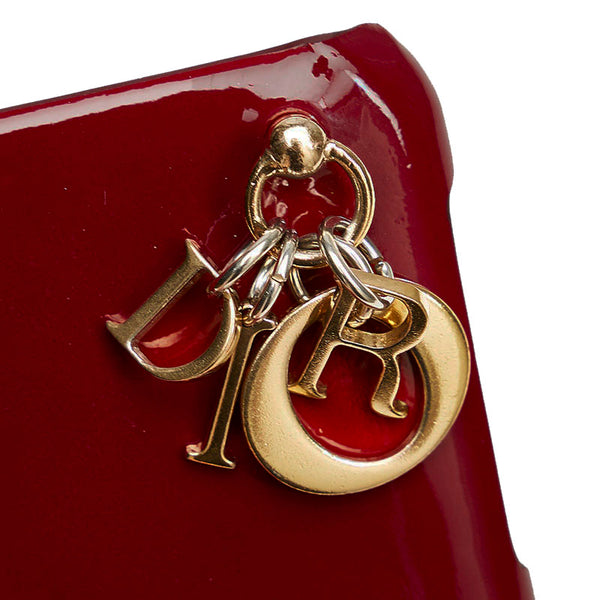 クリスチャンディオール iPhoneケース X/XS ワインレッド エナメル iPhoneケース レディース Christian Dior 【中古】