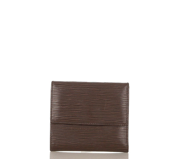 ルイ ヴィトン エピ ポルトモネ・ビエ カルトクレディ M6348D ブラウン レザー 二つ折り財布 メンズ LOUIS VUITTON 【中古】