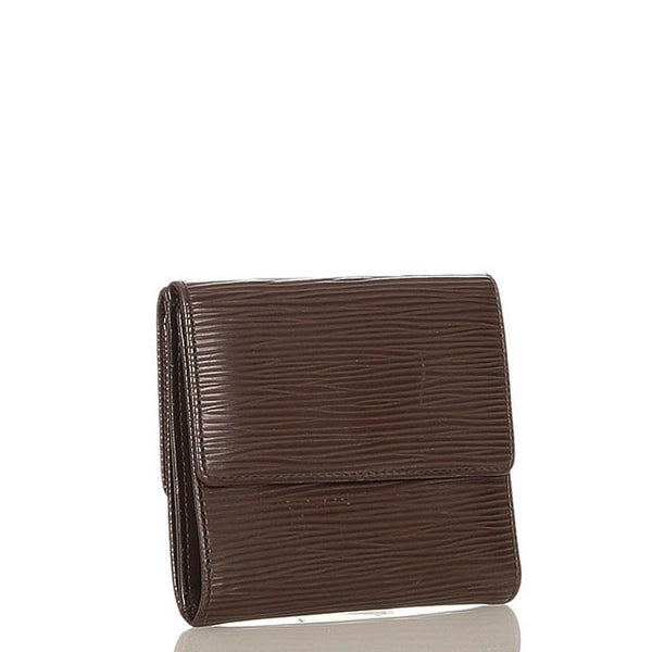 ルイ ヴィトン エピ ポルトモネ・ビエ カルトクレディ M6348D ブラウン レザー 二つ折り財布 メンズ LOUIS VUITTON 【中古】