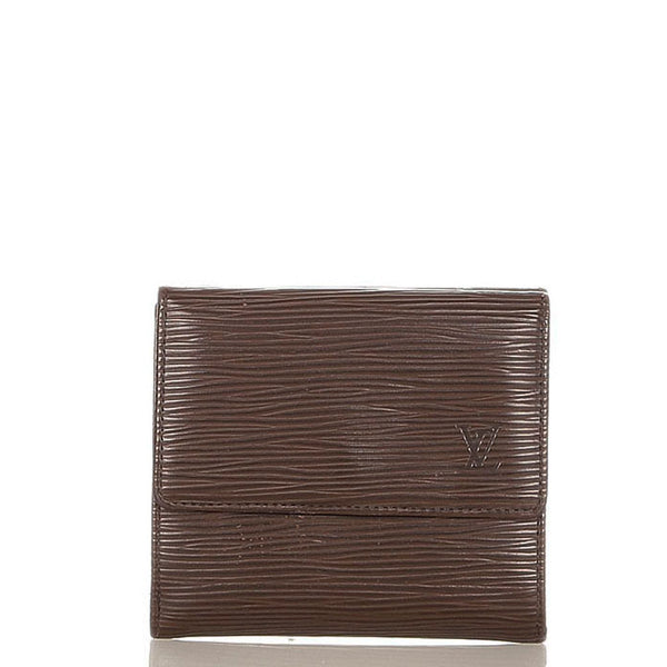 ルイ ヴィトン エピ ポルトモネ・ビエ カルトクレディ M6348D ブラウン レザー 二つ折り財布 メンズ LOUIS VUITTON 【中古】