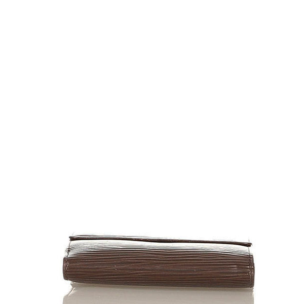 ルイ ヴィトン エピ ポルトモネ・ビエ カルトクレディ M6348D ブラウン レザー 二つ折り財布 メンズ LOUIS VUITTON 【中古】