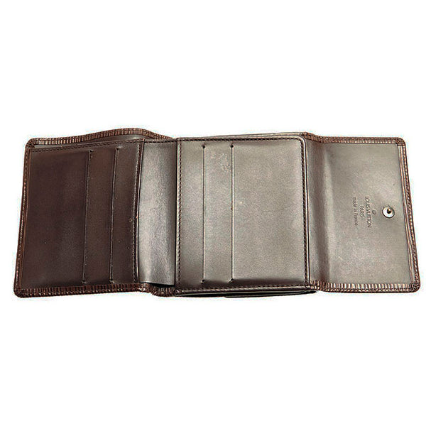 ルイ ヴィトン エピ ポルトモネ・ビエ カルトクレディ M6348D ブラウン レザー 二つ折り財布 メンズ LOUIS VUITTON 【中古】