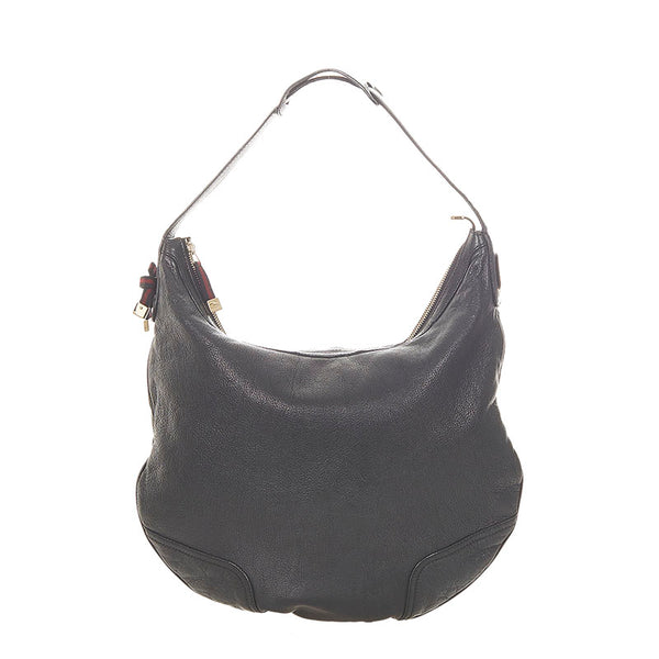 グッチ シェリー 162882 ブラック レザー ショルダーバッグ レディース GUCCI 【中古】