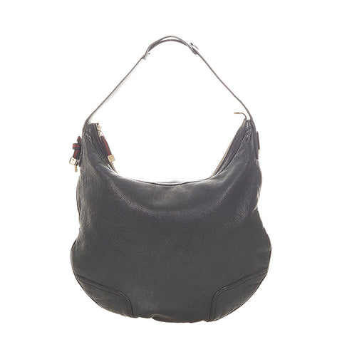 グッチ シェリー 162882 ブラック レザー ショルダーバッグ レディース GUCCI 【中古】