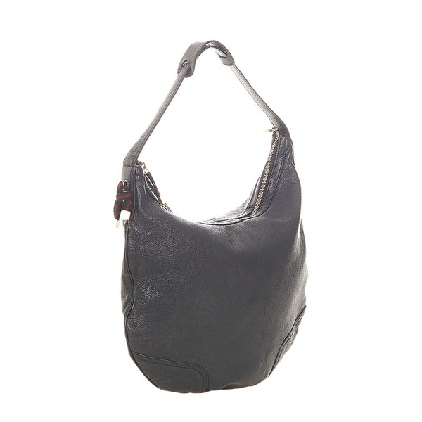 グッチ シェリー 162882 ブラック レザー ショルダーバッグ レディース GUCCI 【中古】