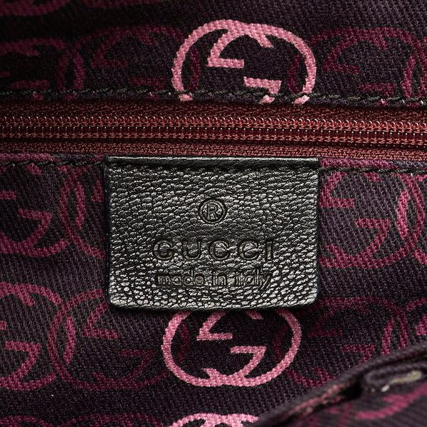 グッチ シェリー 162882 ブラック レザー ショルダーバッグ レディース GUCCI 【中古】