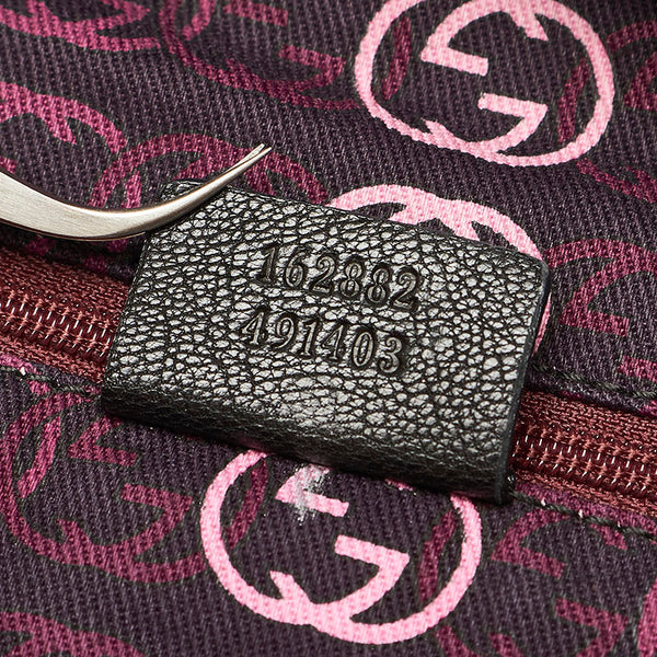 グッチ シェリー 162882 ブラック レザー ショルダーバッグ レディース GUCCI 【中古】