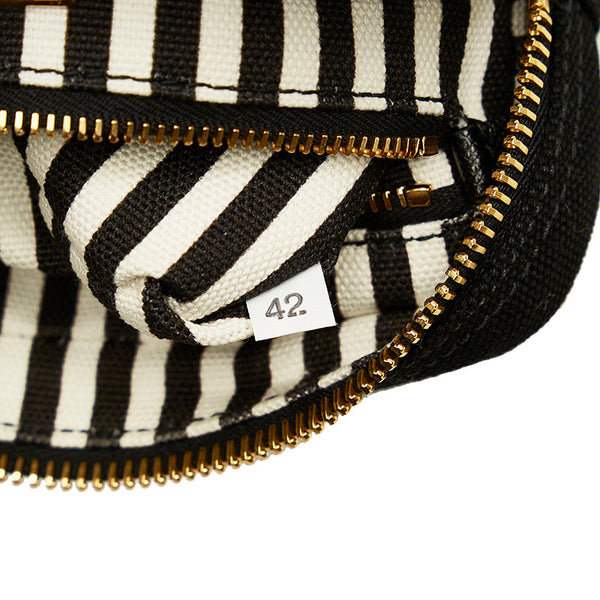 プラダ 1NA021 ブラック キャンバス ポーチ レディース PRADA 【中古】