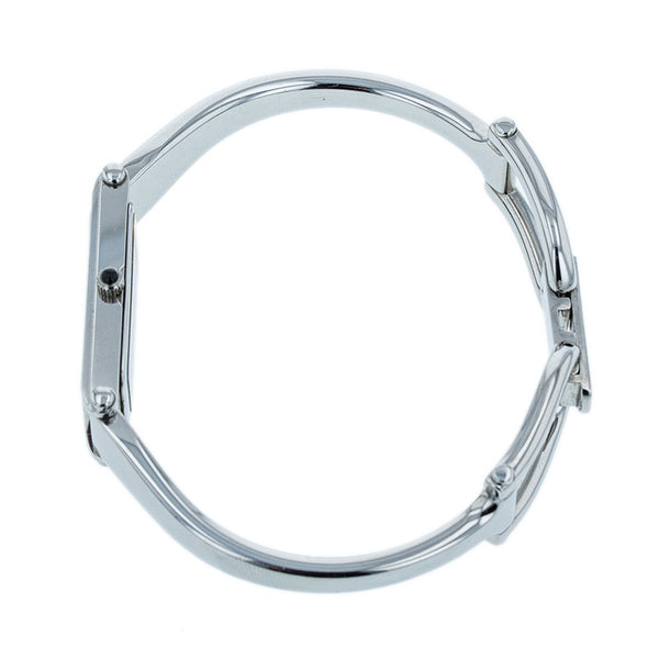 グッチ 1500L  シルバー ステンレススチール 腕時計 レディース GUCCI クオーツ ピンクシェル文字盤 【中古】