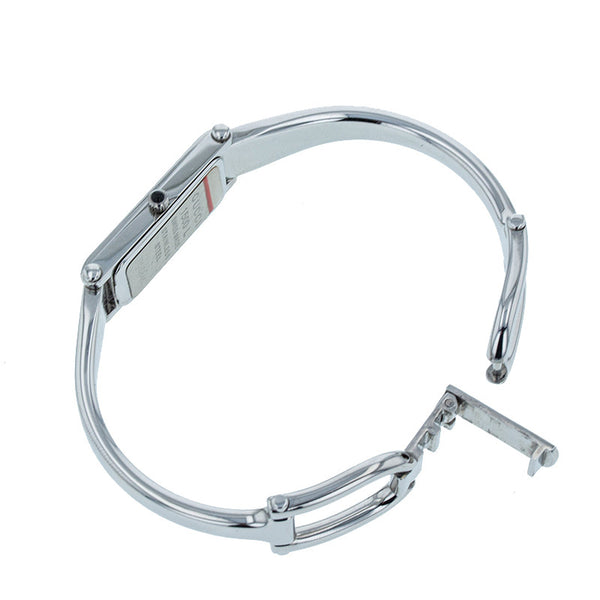 グッチ 1500L  シルバー ステンレススチール 腕時計 レディース GUCCI クオーツ ピンクシェル文字盤 【中古】