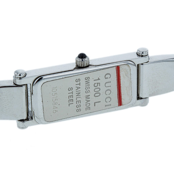 グッチ 1500L  シルバー ステンレススチール 腕時計 レディース GUCCI クオーツ ピンクシェル文字盤 【中古】