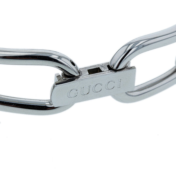 グッチ 1500L  シルバー ステンレススチール 腕時計 レディース GUCCI クオーツ ピンクシェル文字盤 【中古】