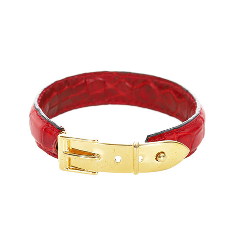 グッチ ゴルード/レッド メッキ 14221 バングル レディース GUCCI 【中古】