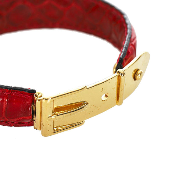 グッチ ゴルード/レッド メッキ 14221 バングル レディース GUCCI 【中古】