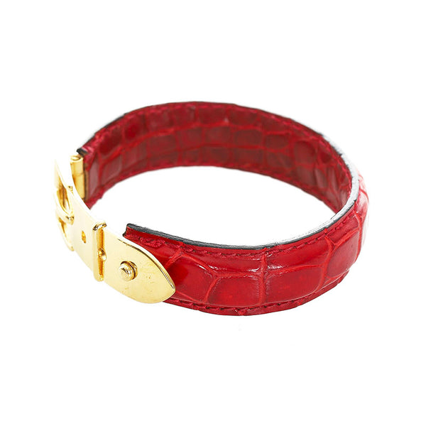 グッチ ゴルード/レッド メッキ 14221 バングル レディース GUCCI 【中古】