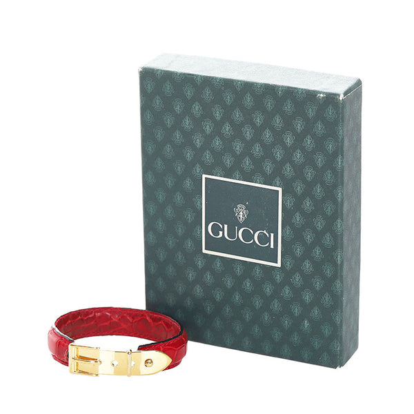 グッチ ゴルード/レッド メッキ 14221 バングル レディース GUCCI 【中古】