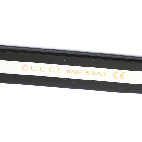 グッチ スクエア― GG0340S ブラウン ブラック ホワイト プラスチック サングラス メンズ GUCCI 【中古】