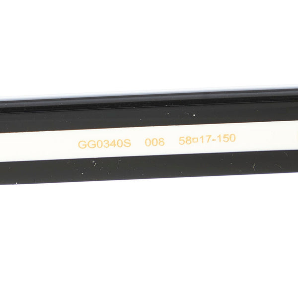 グッチ スクエア― GG0340S ブラウン ブラック ホワイト プラスチック サングラス メンズ GUCCI 【中古】