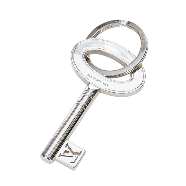 ルイ ヴィトン ポルトクレ トラベルキー M67143 シルバー メタル キーホルダー メンズ LOUIS VUITTON 【中古】