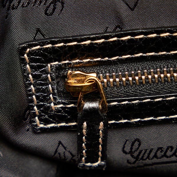 グッチ アヴィアトリックス ヒステリア シェリー 186232 ブラック レザー ボストンバッグ レディース GUCCI 【中古】