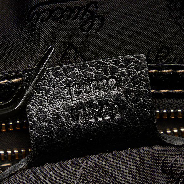 グッチ アヴィアトリックス ヒステリア シェリー 186232 ブラック レザー ボストンバッグ レディース GUCCI 【中古】