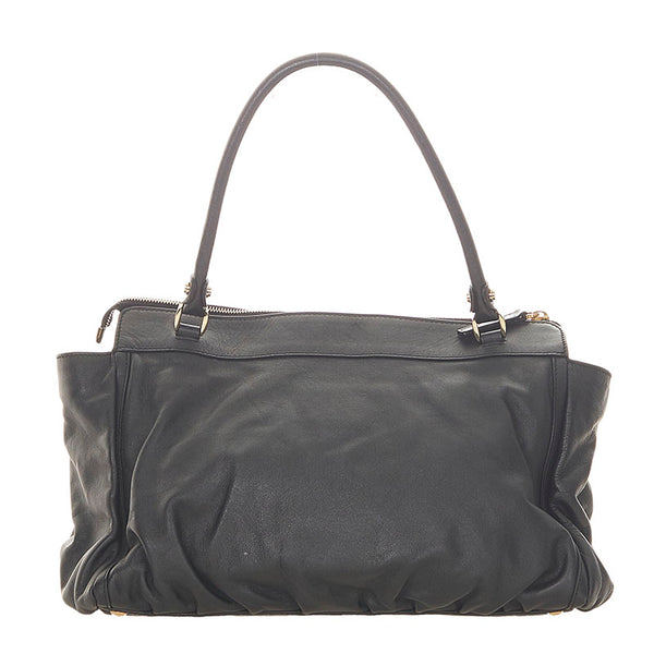 グッチ アビー 189831 ブラック レザー ショルダーバッグ レディース GUCCI 【中古】