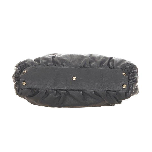 グッチ アビー 189831 ブラック レザー ショルダーバッグ レディース GUCCI 【中古】