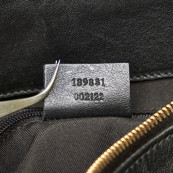 グッチ アビー 189831 ブラック レザー ショルダーバッグ レディース GUCCI 【中古】