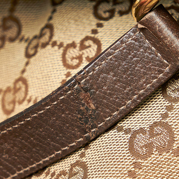 グッチ GGキャンバス アビー 141472 ベージュ キャンバス レザー トートバッグ レディース GUCCI 【中古】