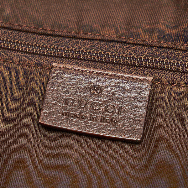 グッチ GGキャンバス アビー 141472 ベージュ キャンバス レザー トートバッグ レディース GUCCI 【中古】