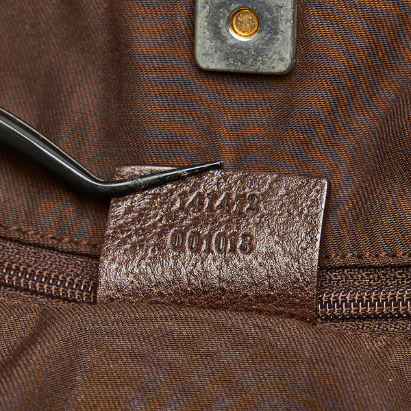 グッチ GGキャンバス アビー 141472 ベージュ キャンバス レザー トートバッグ レディース GUCCI 【中古】