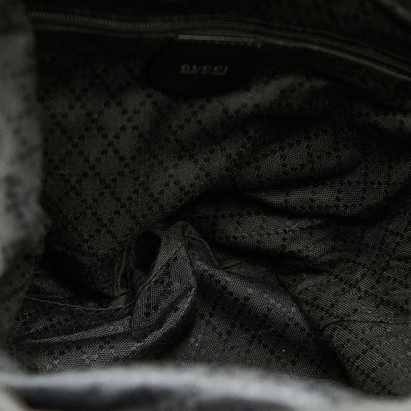 グッチ バンブー 000・1998 ブラック ナイロン トートバッグ レディース GUCCI 【中古】