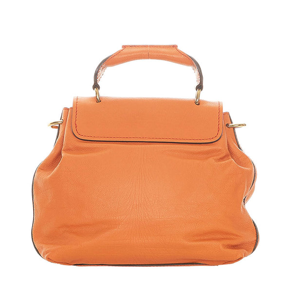 クロエ エルシー オレンジ レザー ハンドバッグ ショルダーバッグ 2WAY レディース Chloe 【中古】