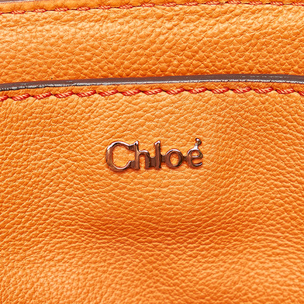 クロエ エルシー オレンジ レザー ハンドバッグ ショルダーバッグ 2WAY レディース Chloe 【中古】