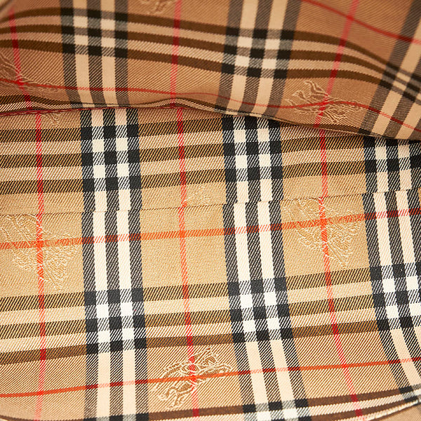 バーバリー レッド レザー ハンドバッグ レディース BURBERRY 【中古】